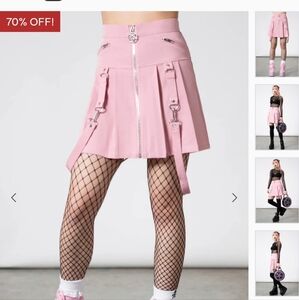 Pink Blair B*tch Killstar Skirt